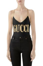 Metallic Logo One-Piece Swimsuit at Nordstrom