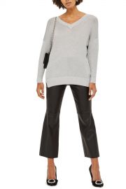 Metallic Longline V-Neck Sweater at Nordstrom Rack