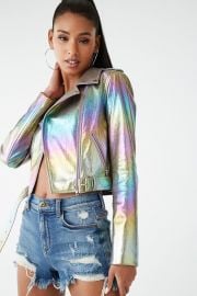 Metallic Moto Jacket by Forever 21 at Forever 21