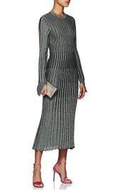 Metallic Rib-Knit Midi-Dress by Cedric Charlier at Barneys