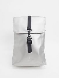 Metallic Rolltop Backpack by Rains at Asos