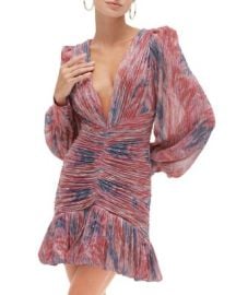 Metallic Ruched Mini Dress at Bloomingdales