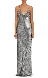 Metallic Sequined Slipdress by Juan Carlos Obando at Barneys