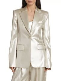 Metallic Silk Blazer at Saks Fifth Avenue