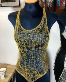 Metallic Spiderweb Top by Natalia Fedner Design at Natalia Fedner Design