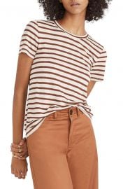 Metallic Stripe Crewneck Tee by Madewell at Nordstrom