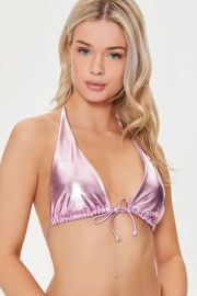  Metallic Triangle Bikini Top at Forever 21