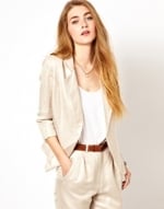 Metallic blazer by Goldie at Asos