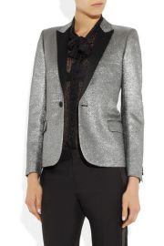 Metallic jacquard tuxedo jacket at Net A Porter