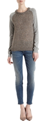 Metallic knit sweater at Barneys at Barneys