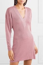 Metallic knitted mini dress at Net A Porter