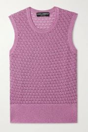 Metallic knitted tank at Net a Porter