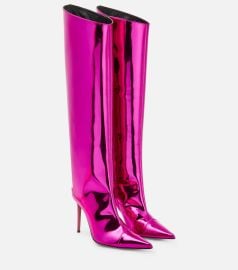 Metallic over-the-knee boots in pink - Alexandre Vauthier at Mytheresa