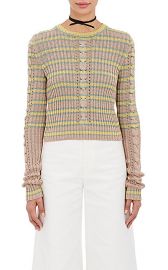 Metallic shrunken fit sweater at Barneys