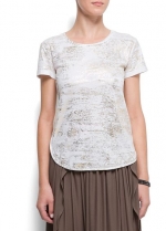 Metallic tee at Mango at Mango