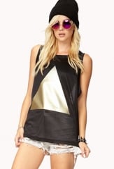 Metallic triangle top at Forever 21