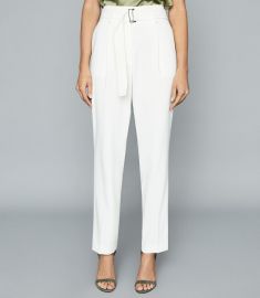 Mia Belted Trousers by Reiss at Reiss