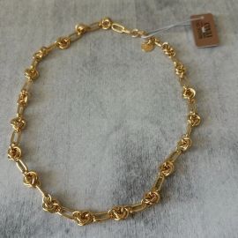 Mia Fiore Dyadema Gold Plated Brass Chain Knot Necklace at eBay