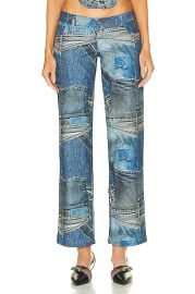 Miaou Atlas Pant in Denim Print FWRD at Forward