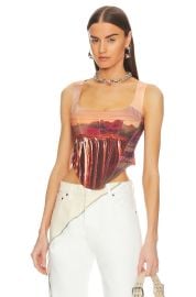 Miaou Campbell Corset In Oasis at Revolve