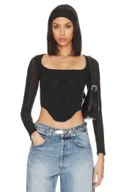 Miaou Maude Corset In Black at Revolve