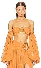 Michael Costello X Revolve Blair Crop Top In Cumin Brown at Revolve