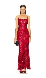 Michael Costello X Revolve Marlene Gown In Red at Revolve
