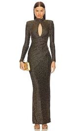 Michael Costello X Revolve Winnie Gown In Black Gold at Revolve