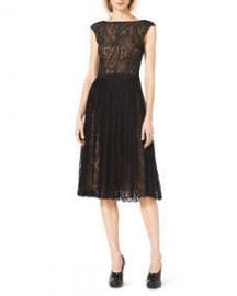 Michael Kors  Paisley-Lace A-Line Dress at Neiman Marcus