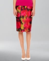 Michael Kors  Printed Shantung Pencil Skirt at Neiman Marcus