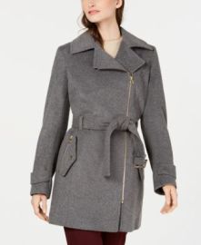 Michael Kors Asymmetrical Belted Coat Created for Macys  Reviews - Coats  Jackets - Women - Macys at Macys