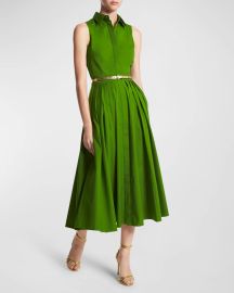 Michael Kors Button Front Poplin Shirtdress at Neiman Marcus