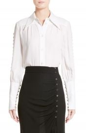 Michael Kors Button Sleeve Silk Blouse at Nordstrom