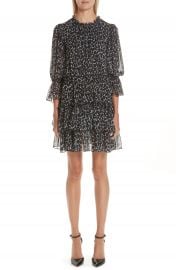 Michael Kors Cheetah Print Tiered Silk Chiffon Minidress at Nordstrom