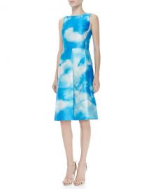 Michael Kors Cloud-Print Dress at Neiman Marcus