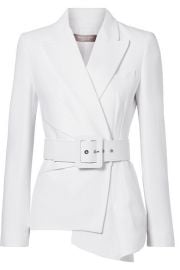 Michael Kors Collection   Belted asymmetric crepe blazer at Net A Porter