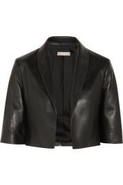 Michael Kors Collection - Cropped leather jacket at Net A Porter