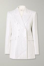 Michael Kors Collection - Double-breasted crystal-embellished crepe blazer at Net A Porter