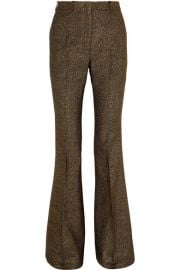 Michael Kors Collection - Metallic wool-blend flared pants at Net A Porter