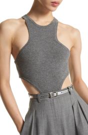 Michael Kors Collection Cutout Cashmere Blend Knit Bodysuit at Nordstrom