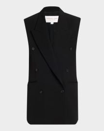 Michael Kors Collection Double Breasted Wool Gabardine Vest at Neiman Marcus