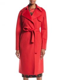 Michael Kors Collection Double-Face Cashmere Melton Trench Robe Coat at Neiman Marcus