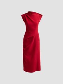 Michael Kors Collection Draped Cocktail Midi Dress | Saks Fifth Avenue at Saks Fifth Avenue