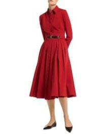 Michael Kors Collection Faux Wrap Belted Midi Shirt Dress Bloomingdales at Bloomingdales