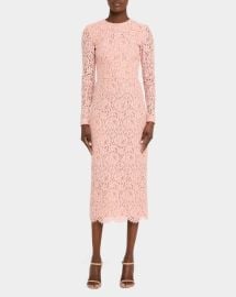 Michael Kors Collection Floral Lace Column Midi Dress at Neiman Marcus