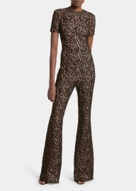 Michael Kors Collection Floral Lace Flared-Leg Jumpsuit - at Bergdorf Goodman