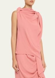 Michael Kors Collection Fluid Wool Draped Sleeveless Blouse at Bergdorf Goodman
