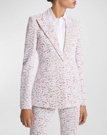 Michael Kors Collection Georgina Corded Floral Lace Blazer Jacket Neiman Marcus at Neiman Marcus