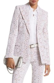 Michael Kors Collection Georgina Floral Lace One-Button Blazer at Nordstrom