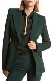 Michael Kors Collection Georgina One-Button Virgin Wool Blend Blazer at Nordstrom